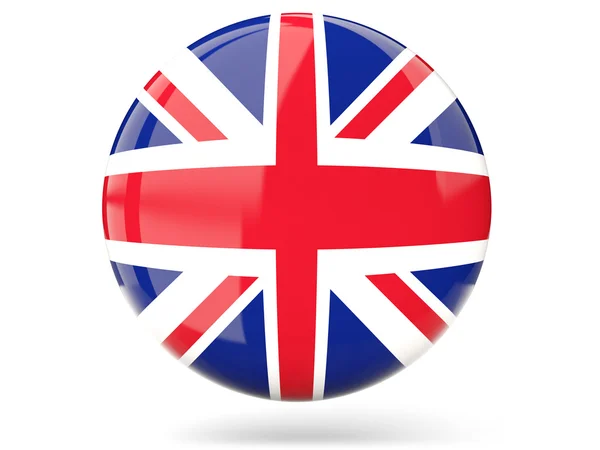 Γύρος εικονίδιο με τη σημαία του Ηνωμένου Βασιλείου — Φωτογραφία Αρχείου