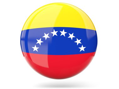 Venezuela bayrağı ile yuvarlak simge