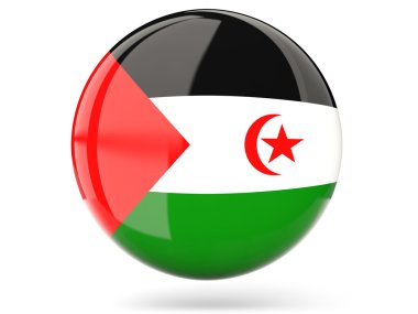 Batı Sahra bayrağı ile yuvarlak simge