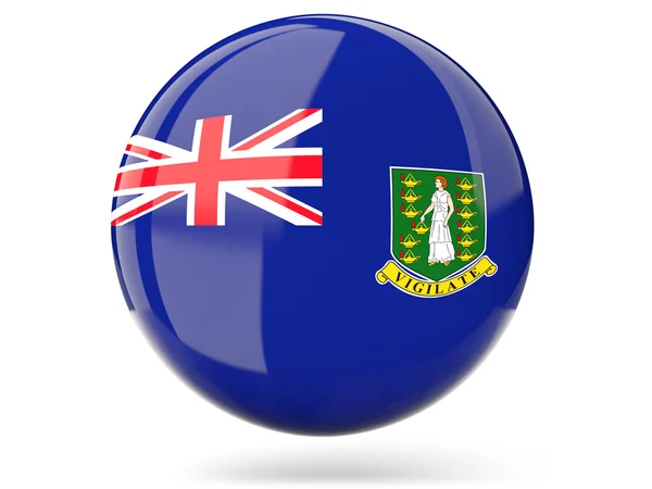 Icona rotonda con bandiera delle isole vergini inglesi — Foto Stock