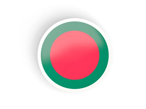 Pegatina redonda con bandera de bangladesh —  Fotos de Stock