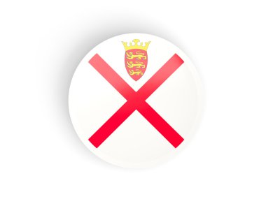 Jersey bayrağı ile yuvarlak etiket