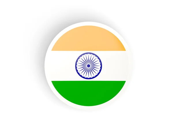 Round sticker with flag of india — Stock Photo, Image