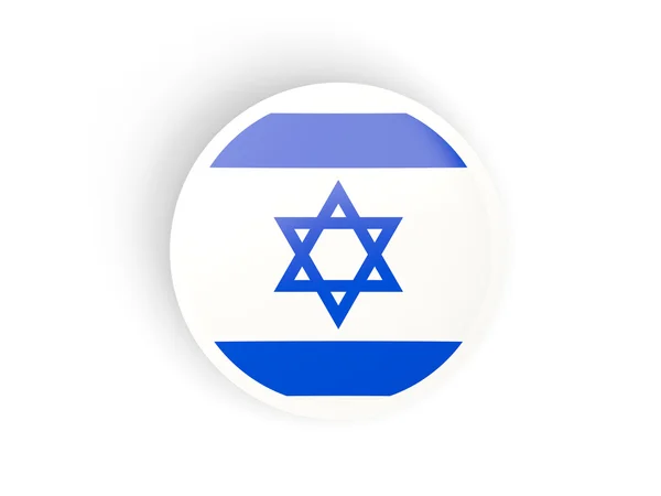 Adesivo redondo com bandeira de israel — Fotografia de Stock