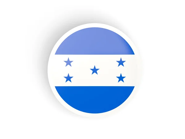 Adesivo redondo com bandeira de honduras — Fotografia de Stock