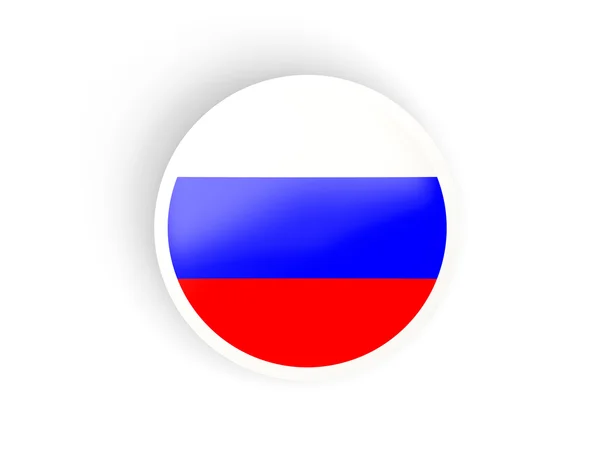 Круглі наклейку з прапор Росії — стокове фото