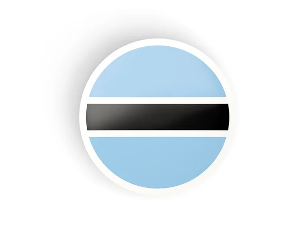 Round sticker with flag of botswana — Stock Photo, Image