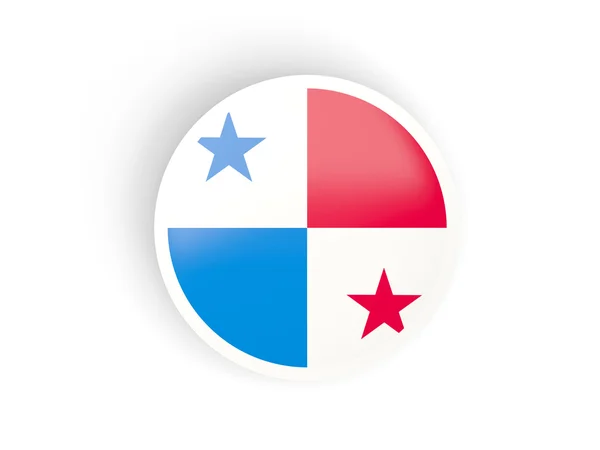 Round sticker with flag of panama — Stock Photo, Image