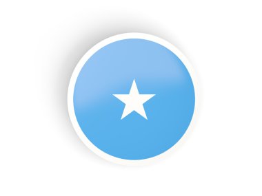 Somali bayrağı ile yuvarlak etiket
