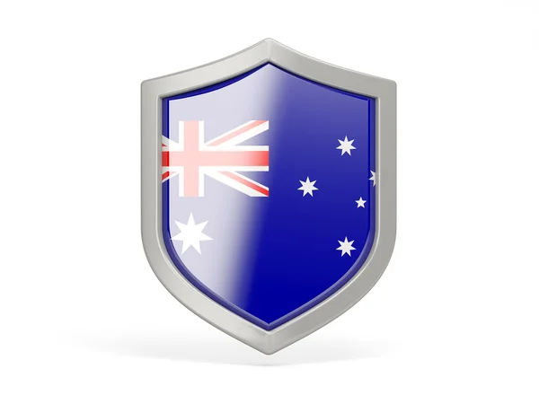 Icono de escudo con bandera de Australia —  Fotos de Stock