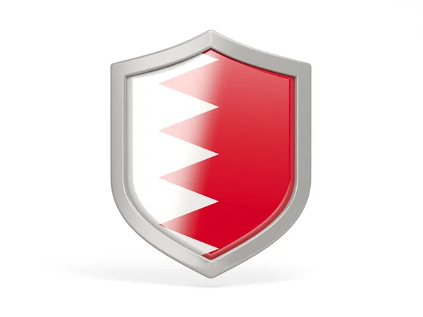 Schildsymbol mit Fahne des Bahrains — Stockfoto