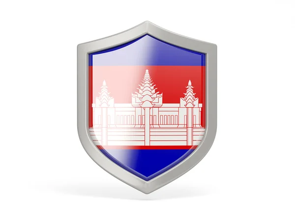 Schild-Symbol mit Kambodschanischer Flagge — Stockfoto