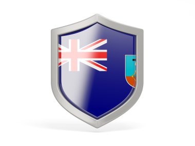 Montserrat bayrağı ile kalkan kutsal kişilerin resmi