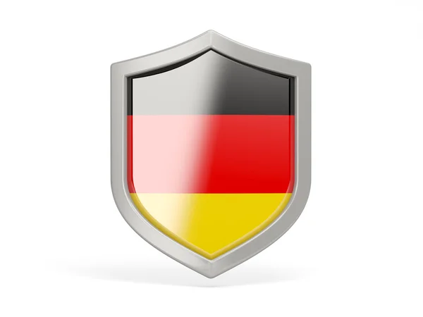 Icono de escudo con bandera de Alemania — Foto de Stock