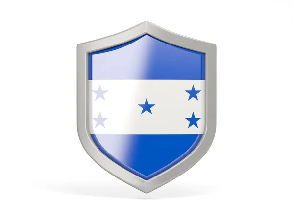 Pictogram van het schild met vlag van honduras — Stockfoto