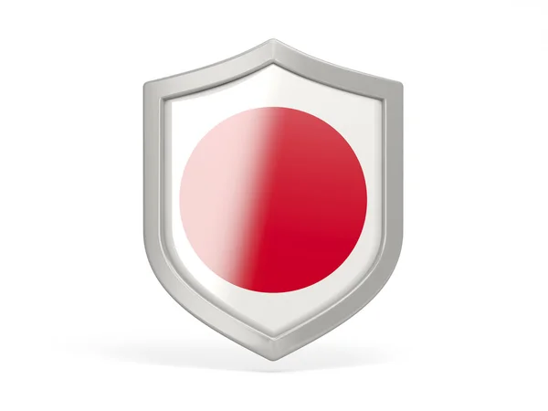 Wappensymbol mit Flagge Japans — Stockfoto