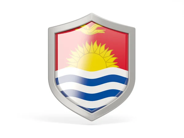 Pajzs ikon a kiribati zászlaja — Stock Fotó