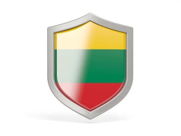 与立陶宛的国旗盾牌图标 — 图库照片