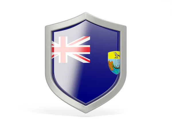 Shield icon with flag of saint helena — Stock Photo, Image