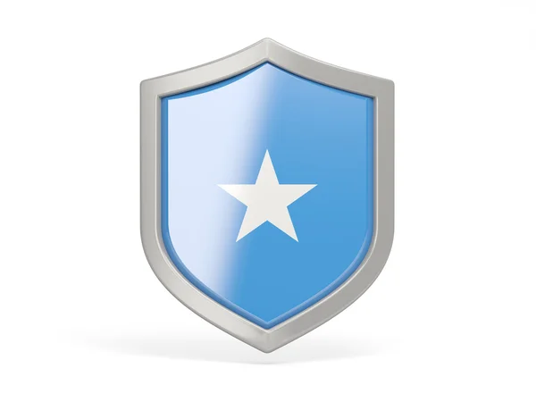 Значок щита с флагом Сомали — стоковое фото