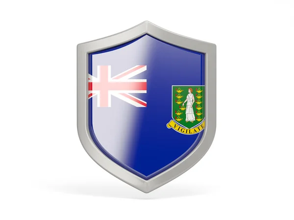 Shield icon with flag of virgin islands british — Stock Photo, Image