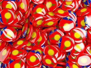 Guadeloupe bayrağı ile yuvarlak iğne ile arka plan