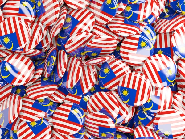 Фон з круглими шпильками з прапором Малайзії — стокове фото