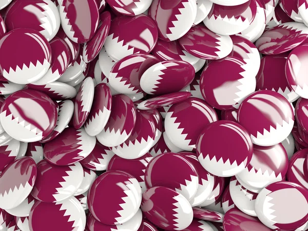 Háttér kerek csapok, Katar zászlaja — Stock Fotó