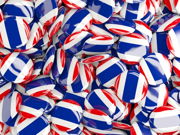 Background with round pins with flag of thailand — Stock Photo, Image