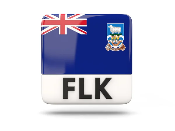 フォークランド諸島の旗の正方形のアイコン — ストック写真