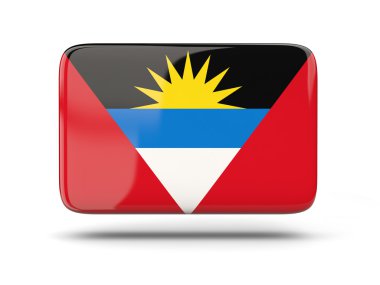 Antigua ve barbuda bayrağı ile kare simgesi