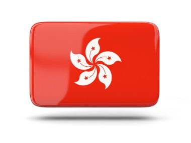 Hong kong bayrağı ile kare simgesi