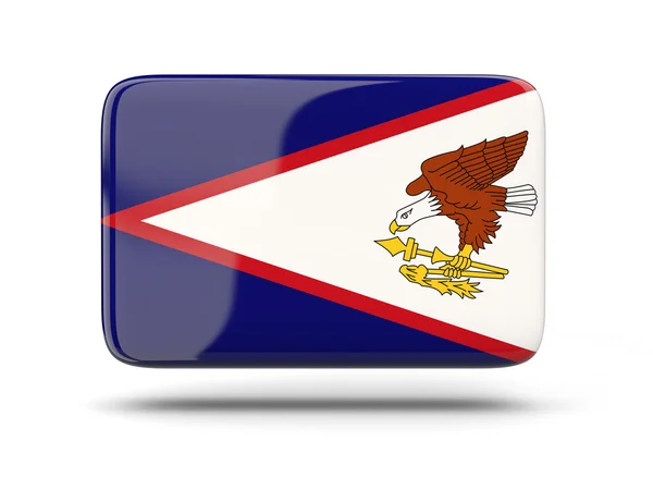 Square icon with flag of american samoa — Stock Photo, Image