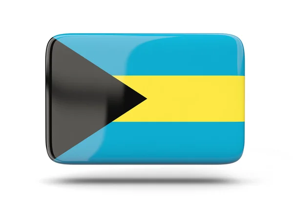 Vierkante pictogram met de vlag van Bahama 's — Stockfoto