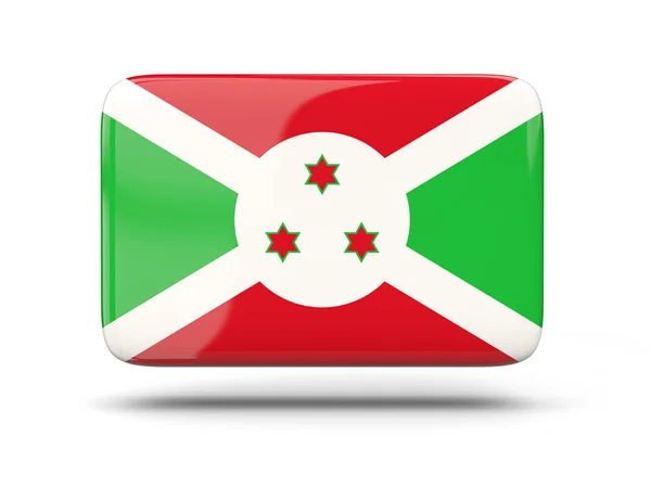 Icono cuadrado con bandera de burundi —  Fotos de Stock