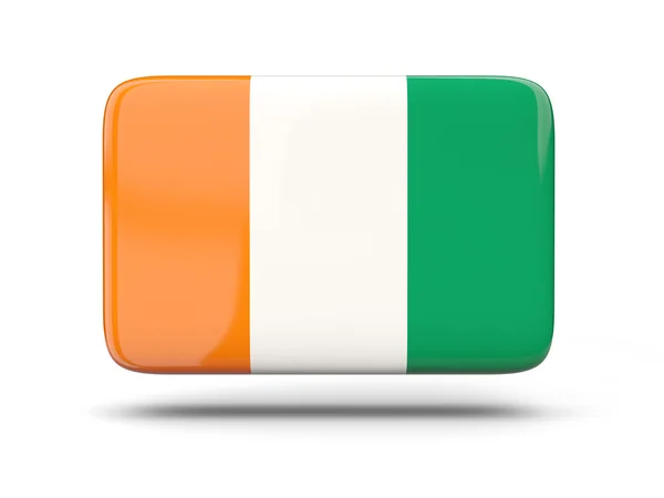 Icône carrée avec drapeau de cote d Ivoire — Photo