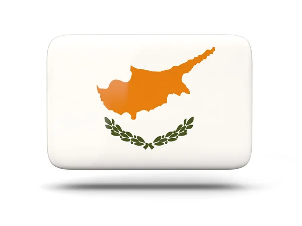 Quadratische Ikone mit zyprischer Flagge — Stockfoto