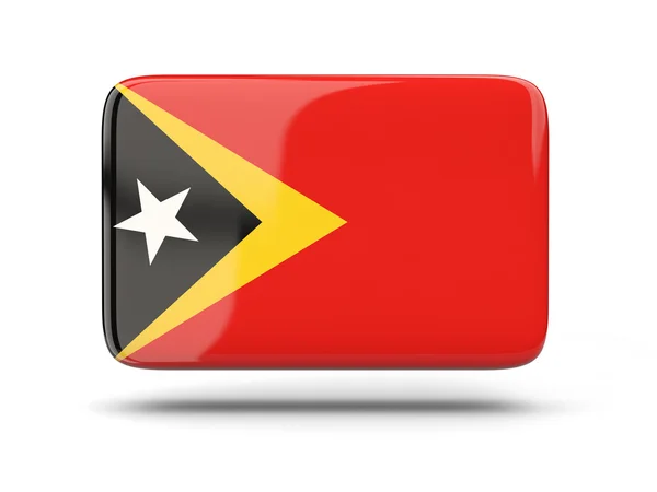 Doğu timor bayrağı ile kare simgesi — Stok fotoğraf