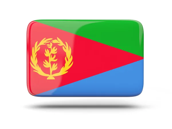 Квадратная икона с флагом Эритреи — стоковое фото