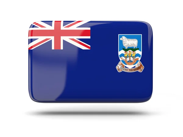 Square icon with flag of falkland islands — Stock Photo, Image