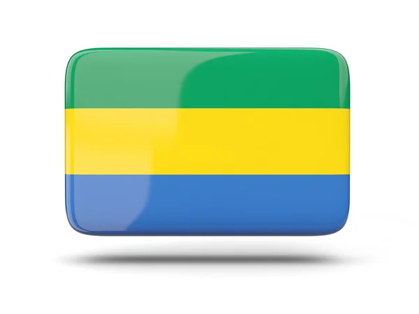 Square icon with flag of gabon — Stock Photo, Image