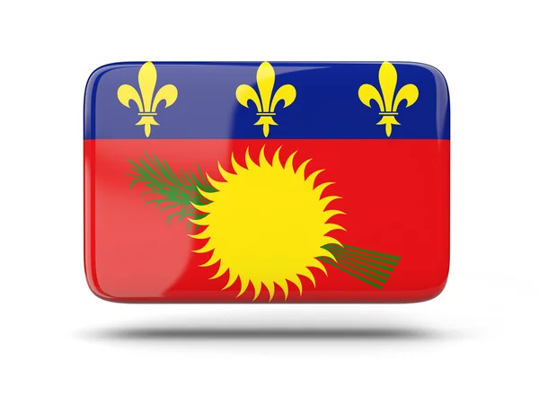 Square icon with flag of guadeloupe — Stock Photo, Image