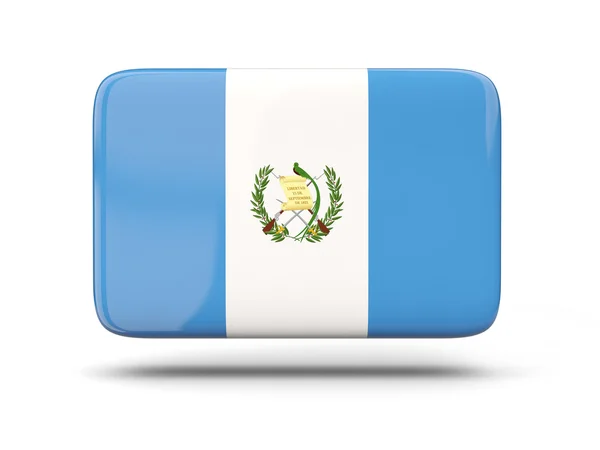 Ícone quadrado com bandeira de guatemala — Fotografia de Stock