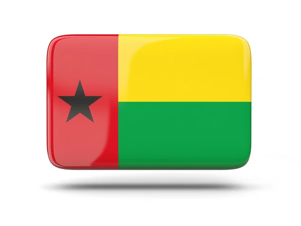 Icône carrée avec drapeau de la Guinée-Bissau — Photo