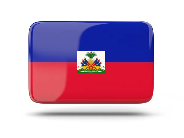 Икона площади с флагом Гаити — стоковое фото