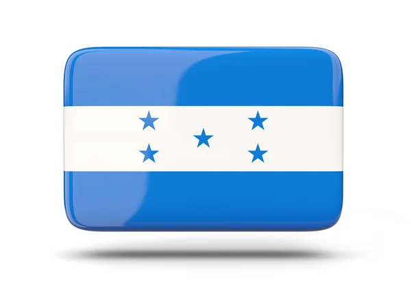 Ícone quadrado com bandeira de honduras — Fotografia de Stock