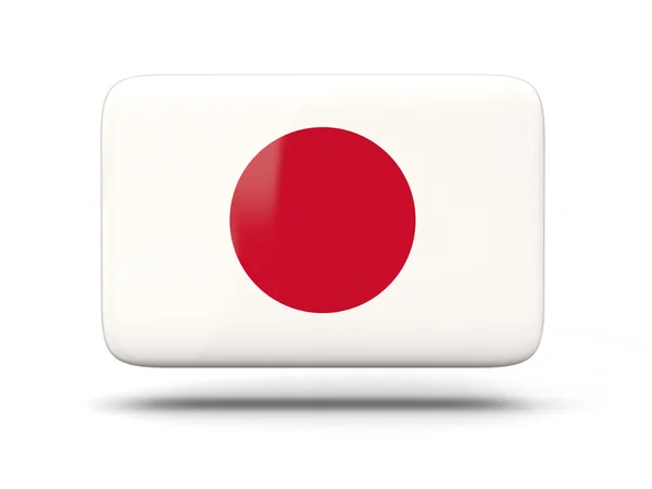 Square icon with flag of japan — Stock Photo, Image