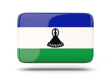 Lesoto bayrağı ile kare simgesi