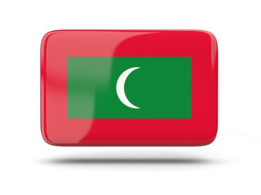 Maldivler bayrağı ile kare simgesi