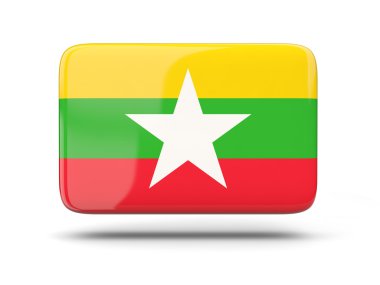 Myanmar bayrağı ile kare simgesi
